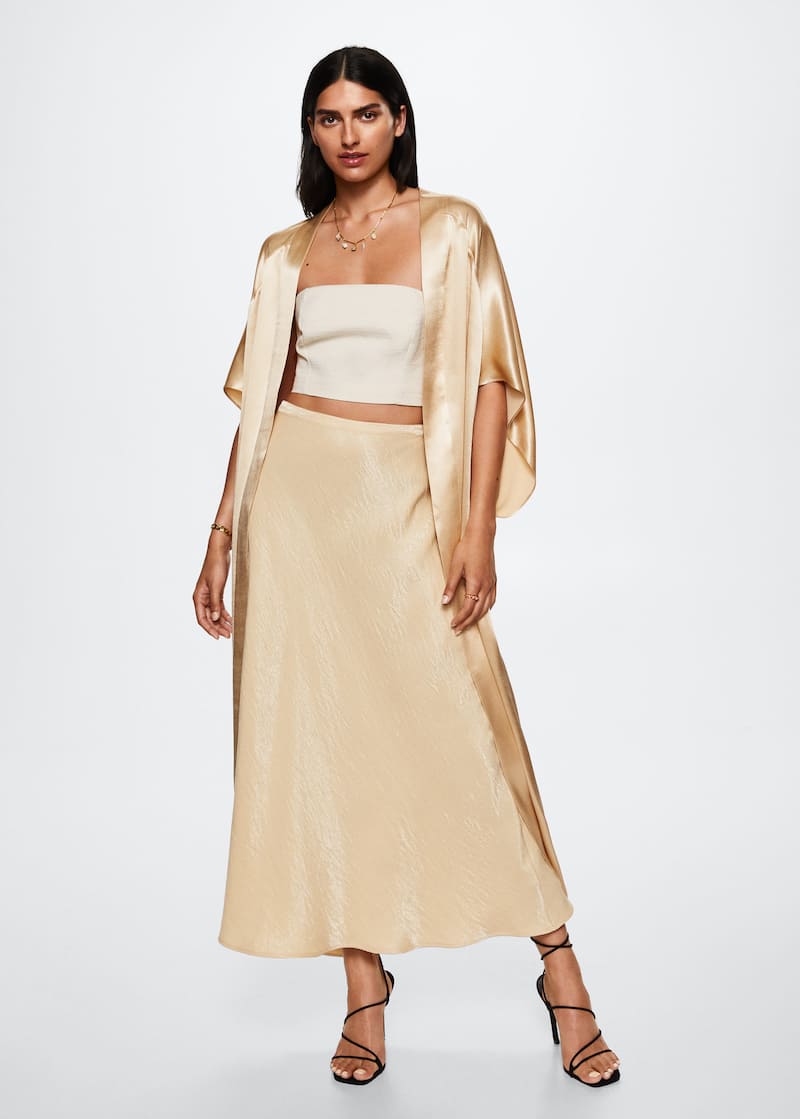 MANGO CAFTAN SATINÉ
