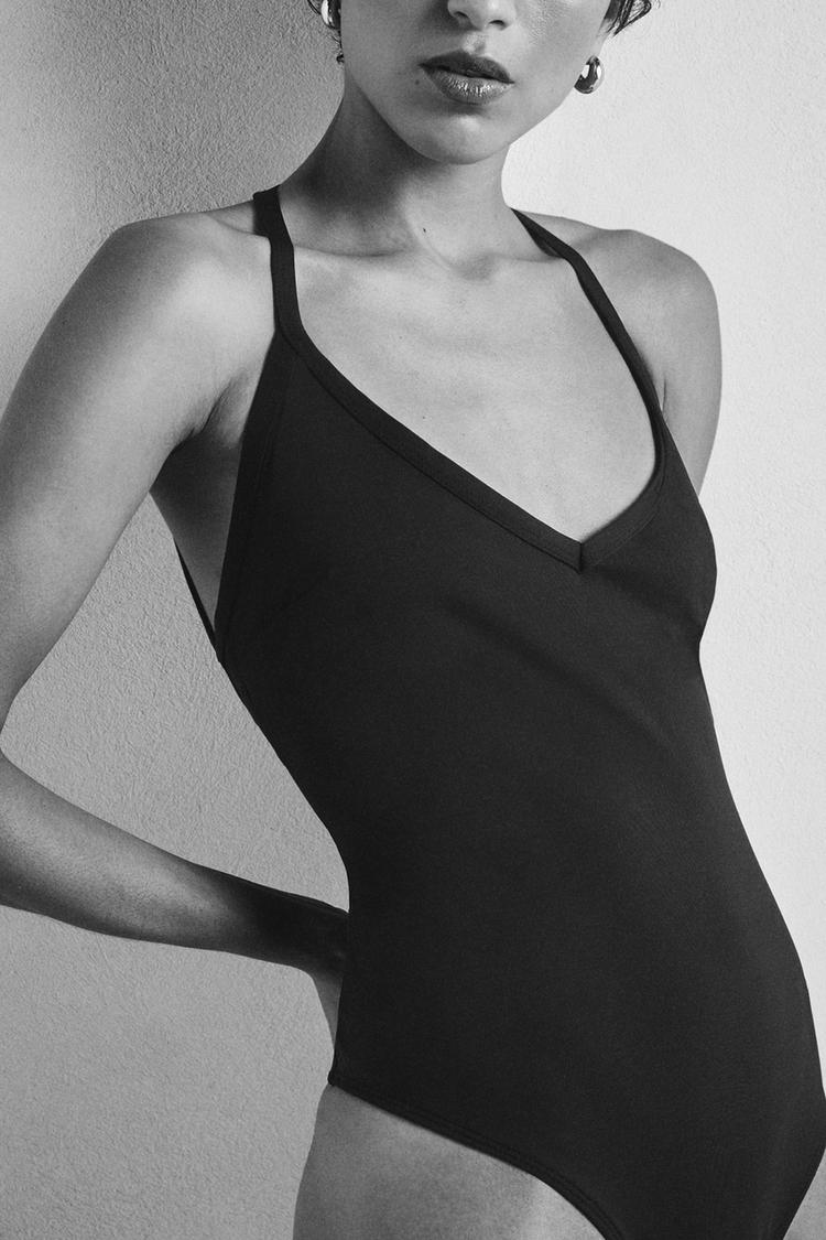 ZARA HOME MAILLOT DE BAIN PLAGE UNI BRETELLES DOS