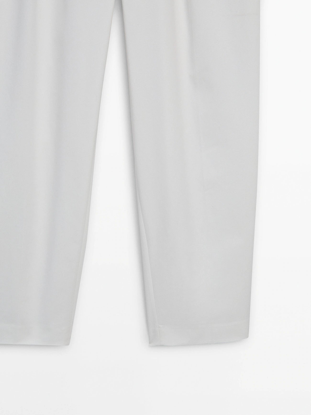 PANTALON BARRELL EN MÉLANGE DE COTON MASSIMO DUTTI