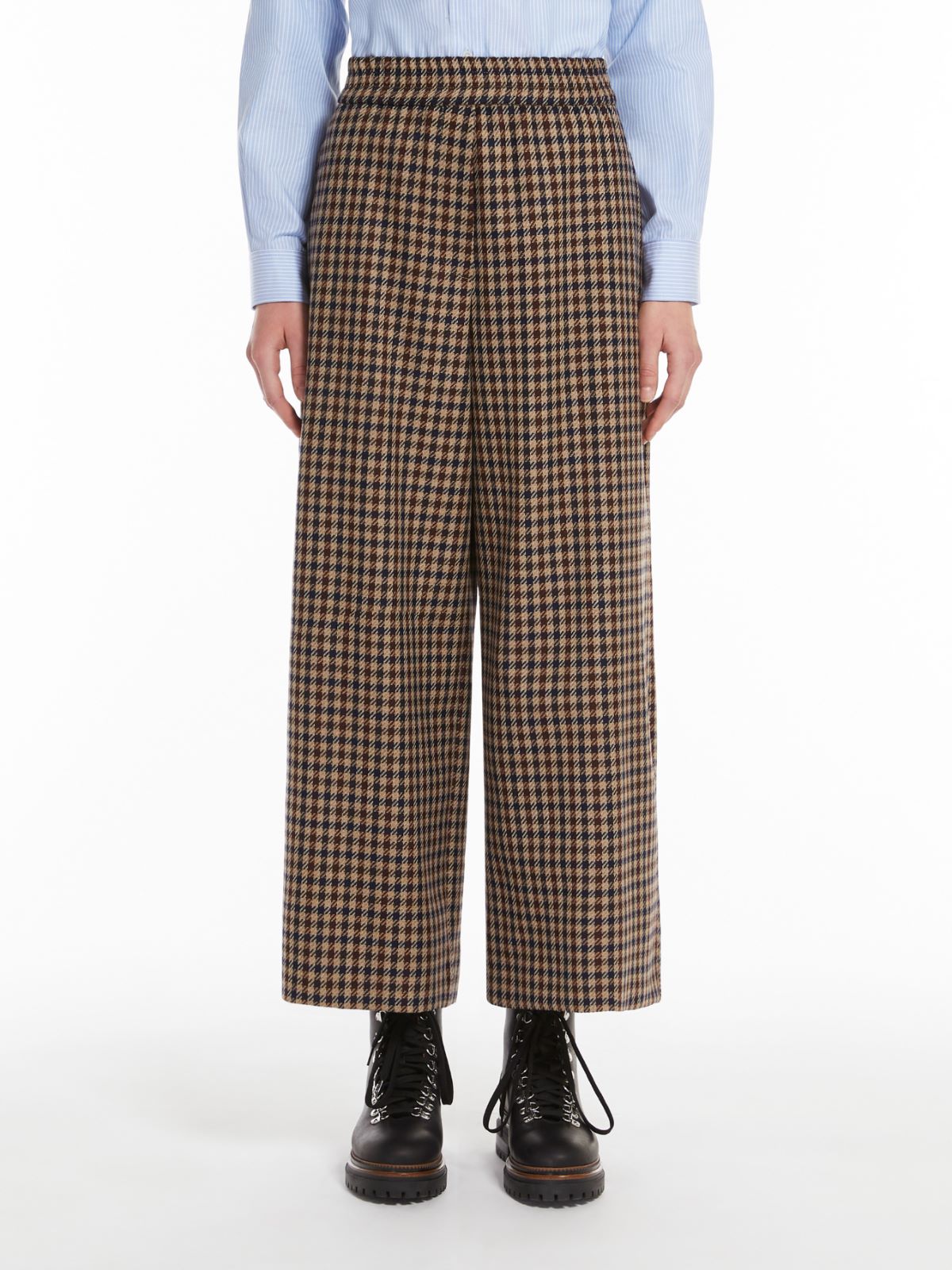 WEEKEND MAX MARA PANTALON LARGE EN LAINE ET COTON