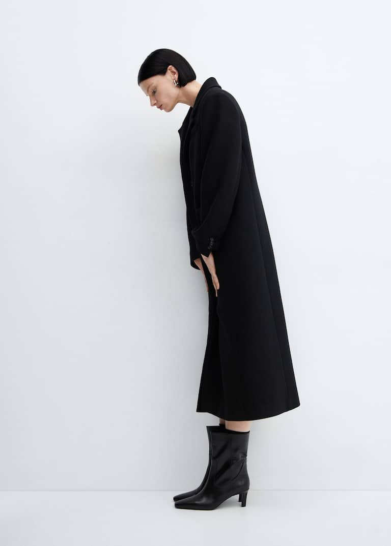MANGO BOTTINES CUIR À TALON KITTEN HEEL