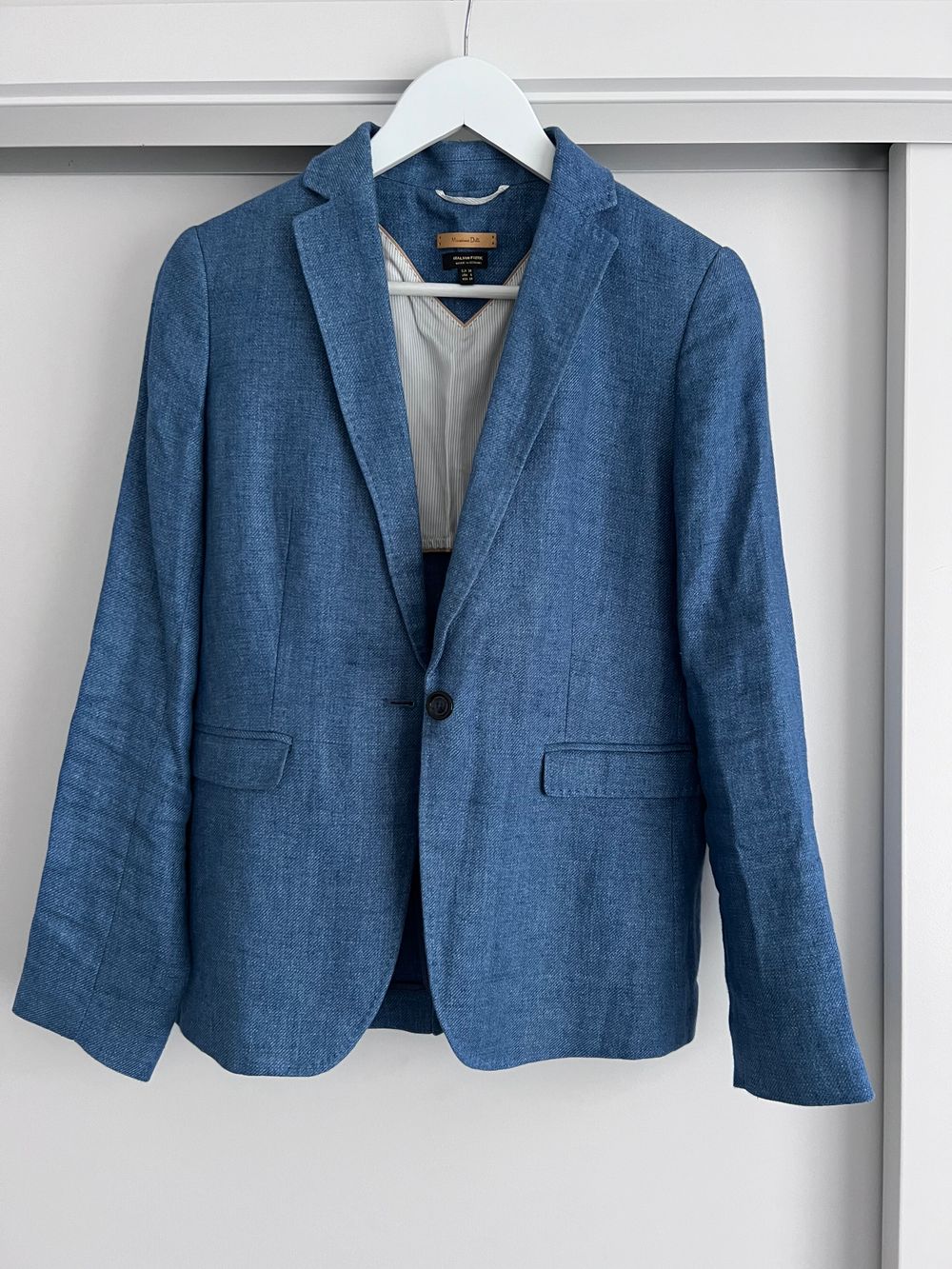 MASSIMO DUTTI BLAZER DÉLAVÉ BLEU