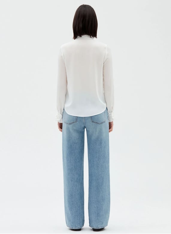 CLAUDIE PIERLOT CHEMISIER COL VICTORIEN BLANC
