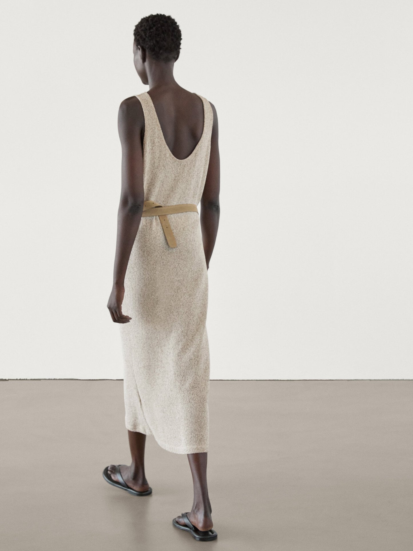 ROBE MIDI 100 % COTON CHINÉ