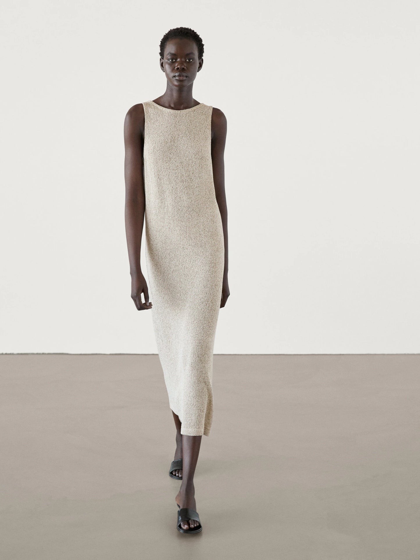 ROBE MIDI 100 % COTON CHINÉ