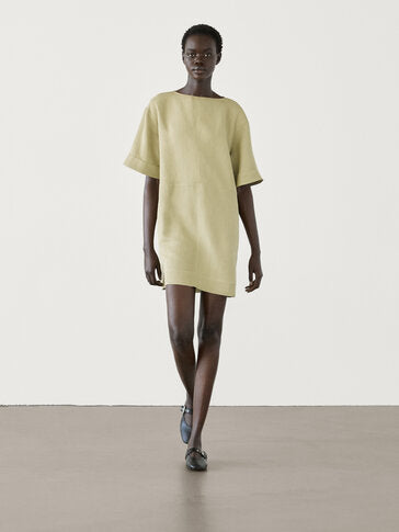 ROBE COURTE EN LIN