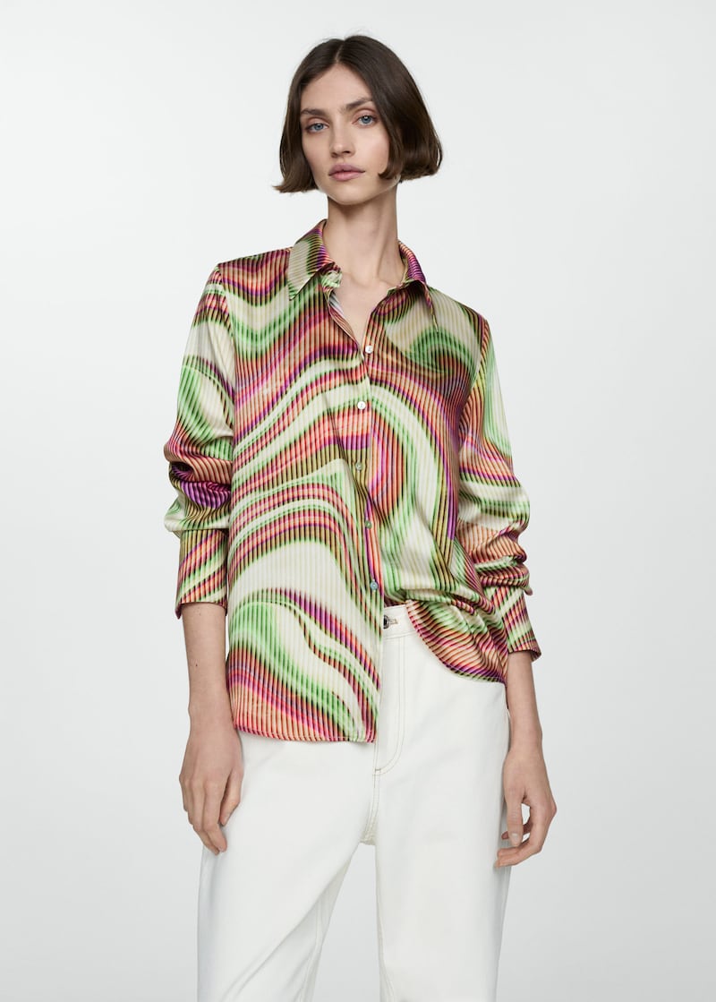 MANGO CHEMISE SATINÉE IMPRIMÉE