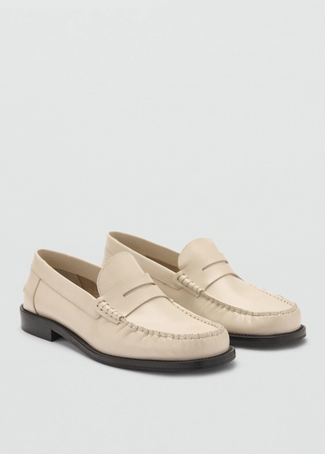 MANGO MOCASSINS CUIR