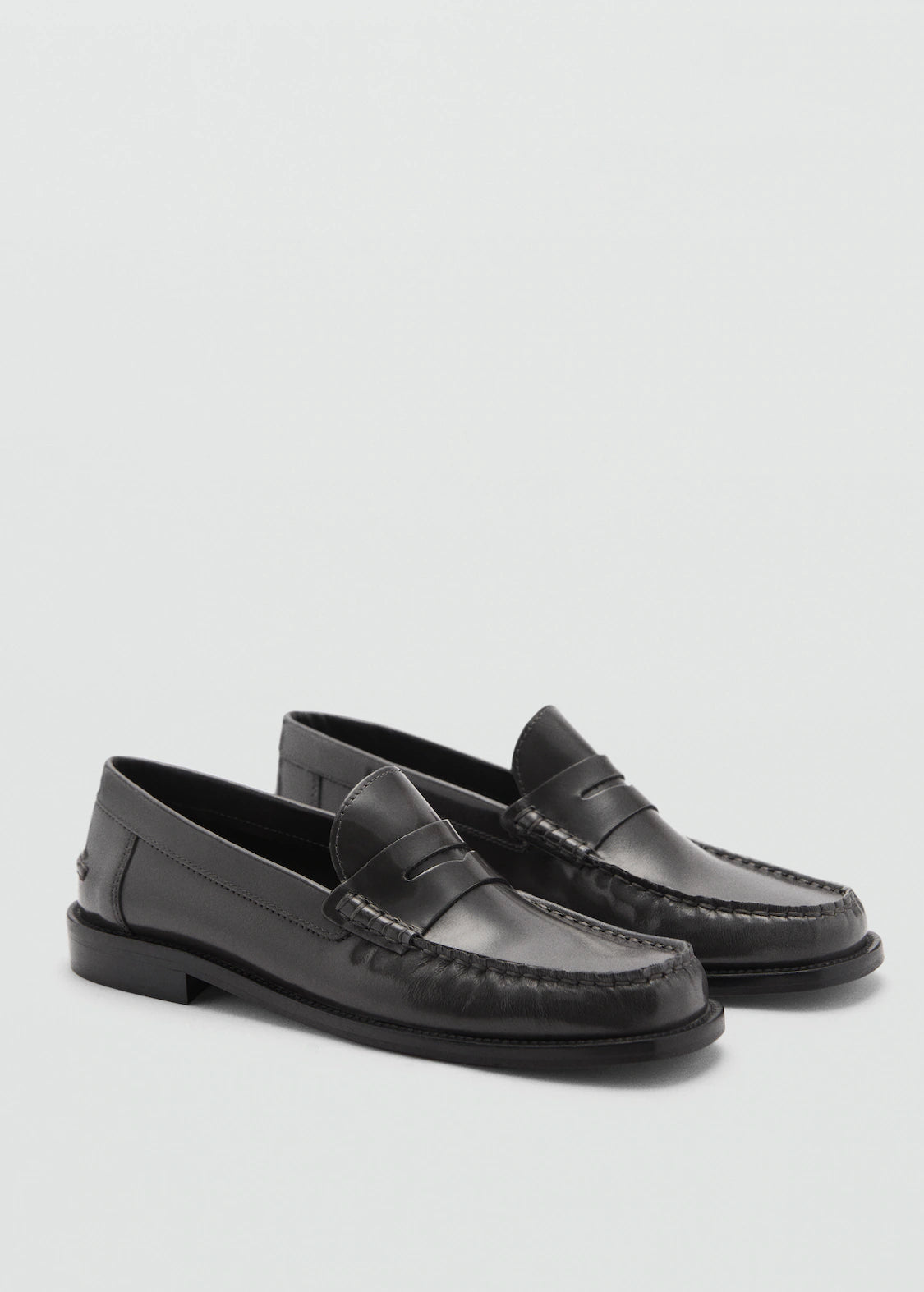 MANGO MOCASSINS CUIR