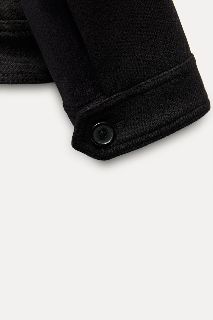MANTEAU COURT À BLOCS DE COULEUR AVEC LAINE COLLECTION ZW
