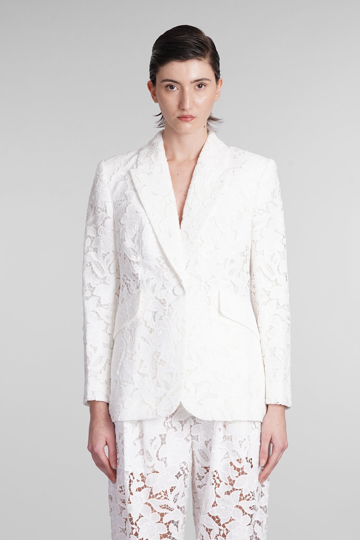 ENSEMBLE BLAZER | PANTALON EN DENTELLE AVEC ÉPAULETTES