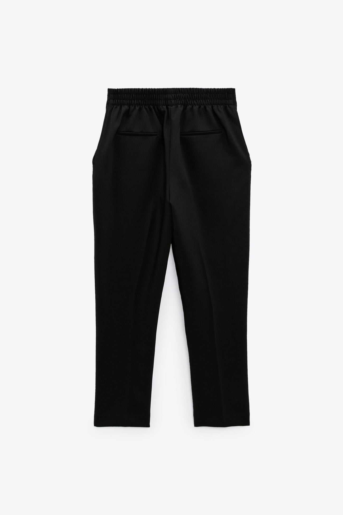 Pantalon Droit À Boutons Dorés Noir