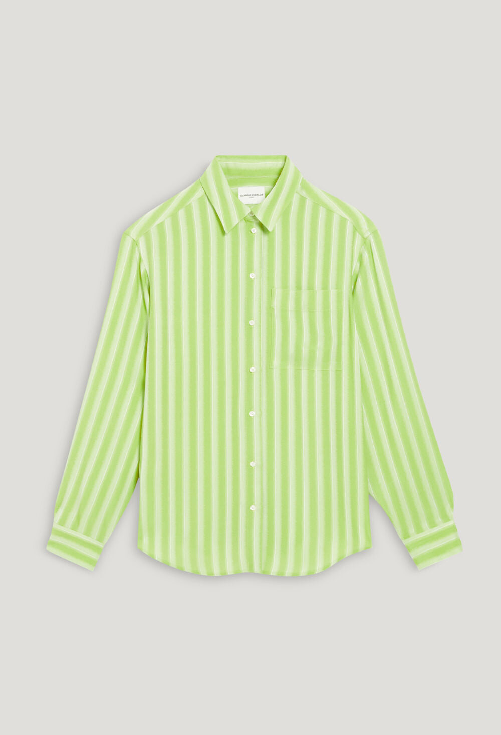 CLAUDIE PIERLOT CHEMISE FLUIDE RAYURES MATCHA