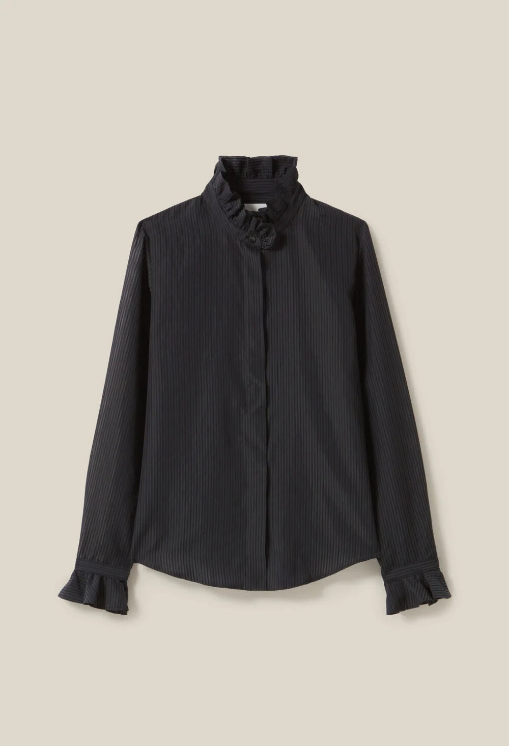 CLAUDIE PIERLOT CHEMISE FLUIDE À COL VOLANTÉ RAYURES