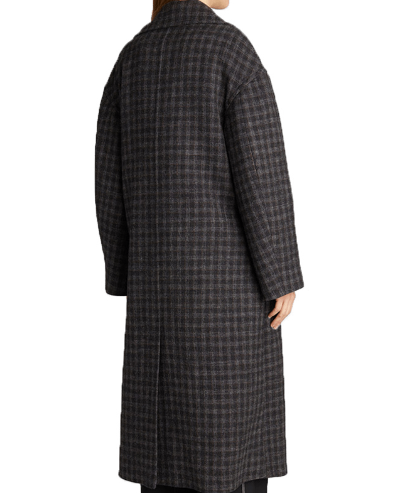 MANTEAU À CARREAUX OVERSIZED
