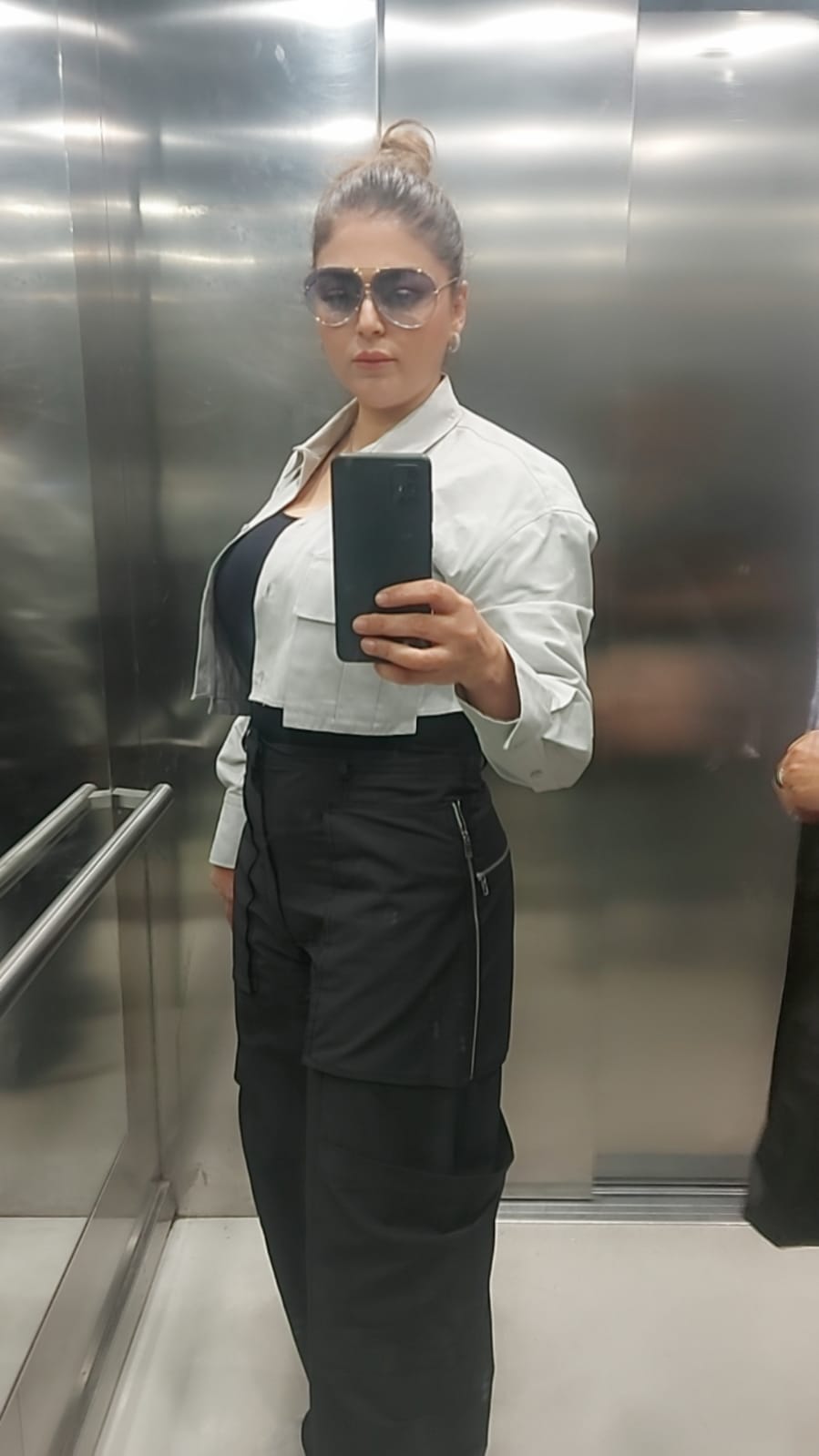 CHEMISE COURTE EN GABARDINE