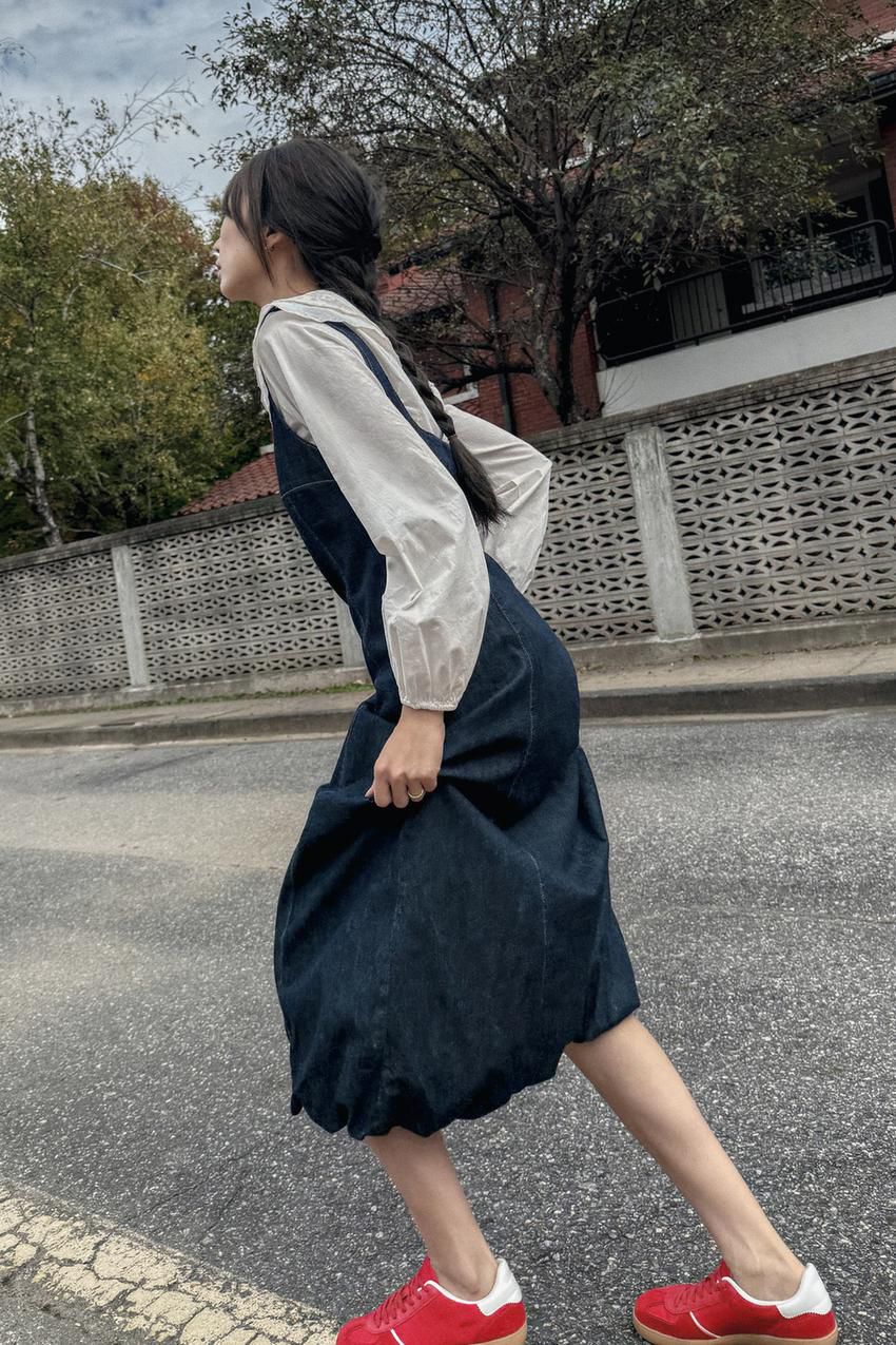 ROBE EN DENIM TRF BALLON