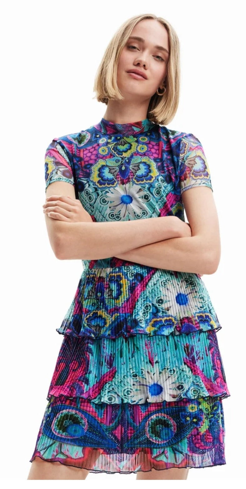 ROBE COURTE VOLANTS DESIGUAL