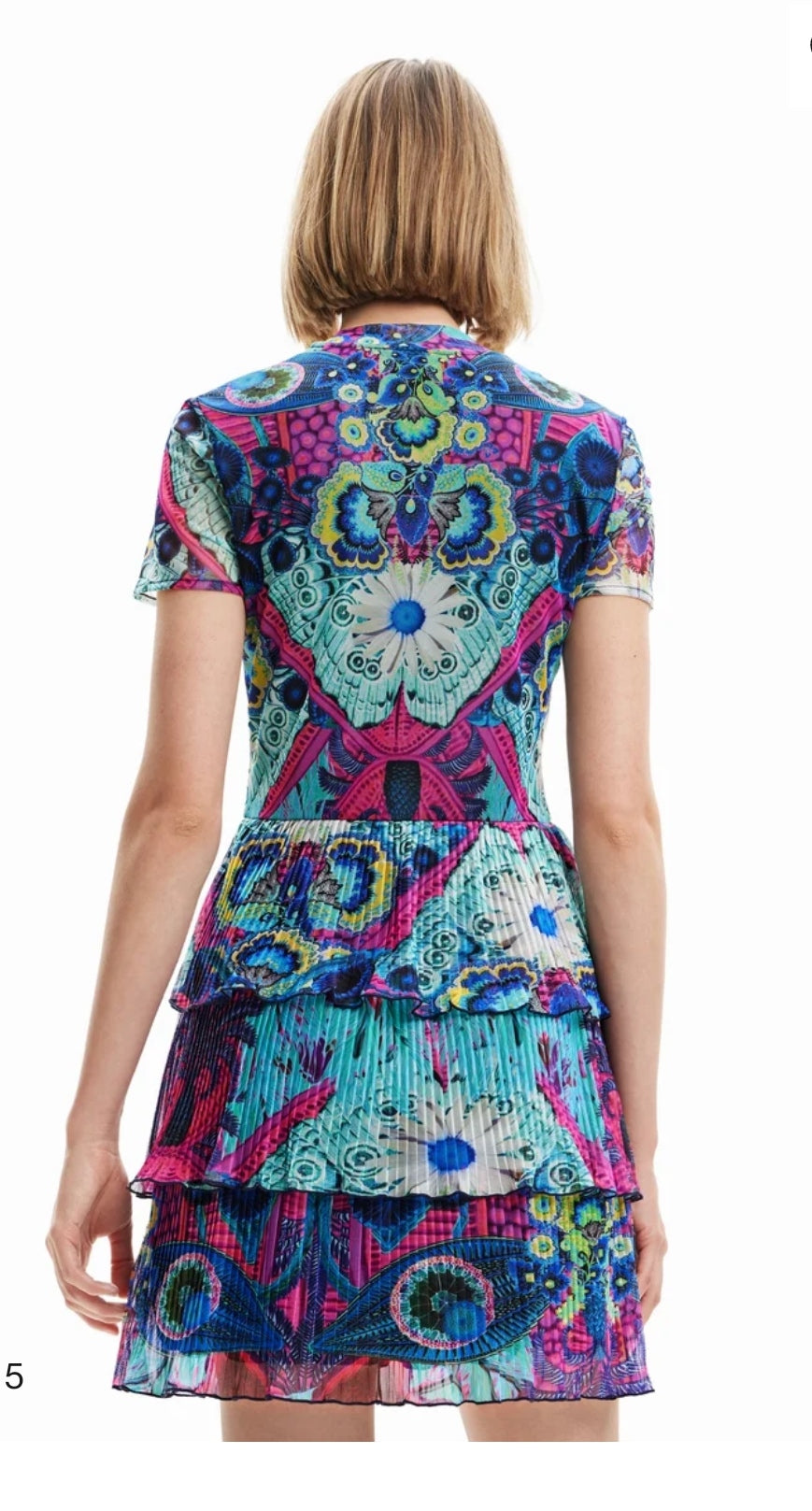 ROBE COURTE VOLANTS DESIGUAL