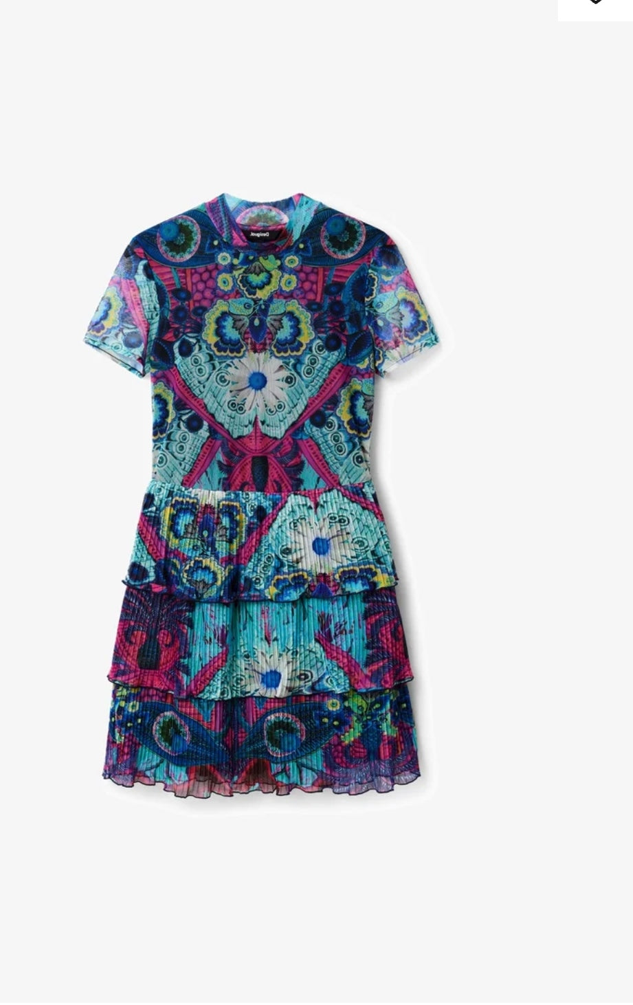 ROBE COURTE VOLANTS DESIGUAL