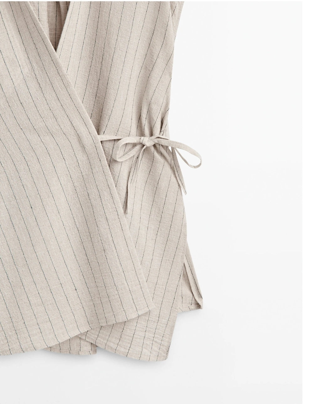GILET STYLE PYJAMA RAYURES TENNIS MASSIMO DUTTI de