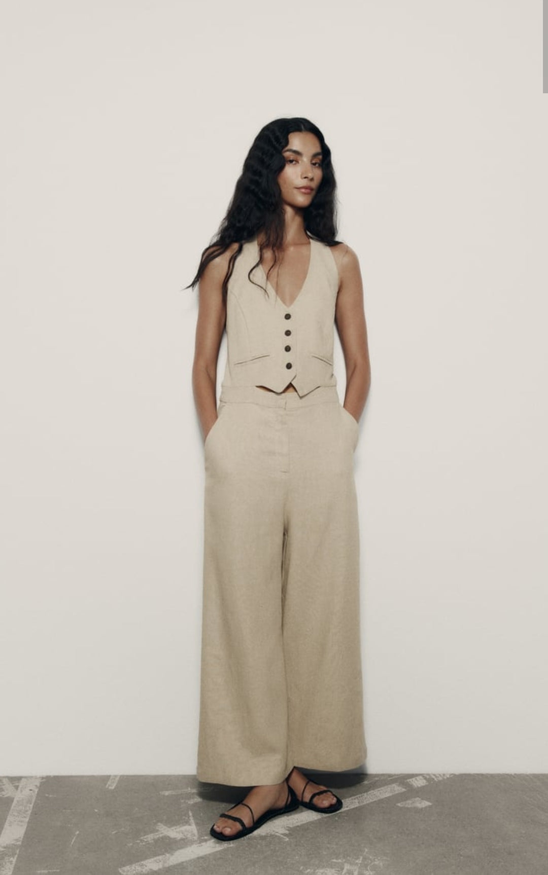 COMBINAISON GILET LIN