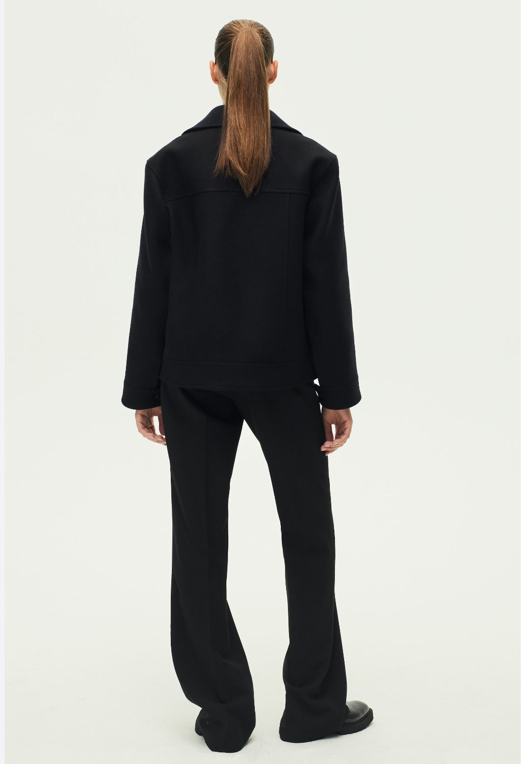 MANTEAU COURT À BLOCS DE COULEUR AVEC LAINE COLLECTION ZW
