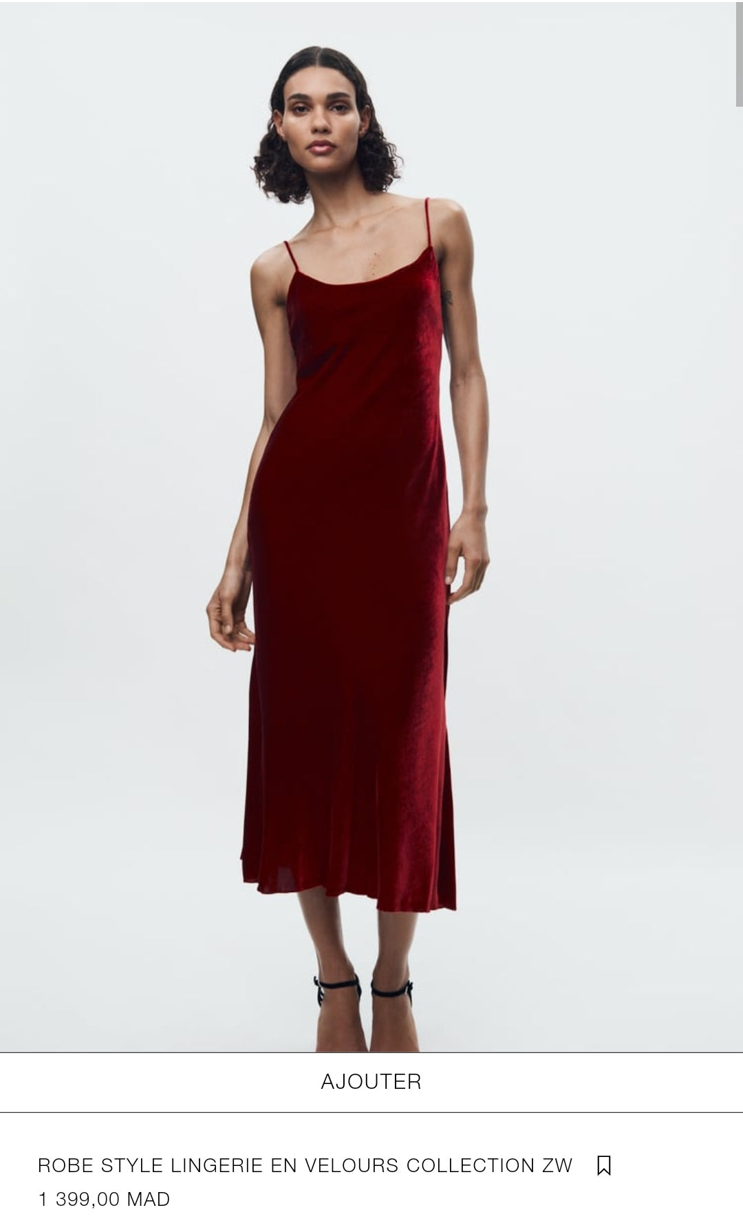 Robe Style Lingerie En Velours Collection ZW