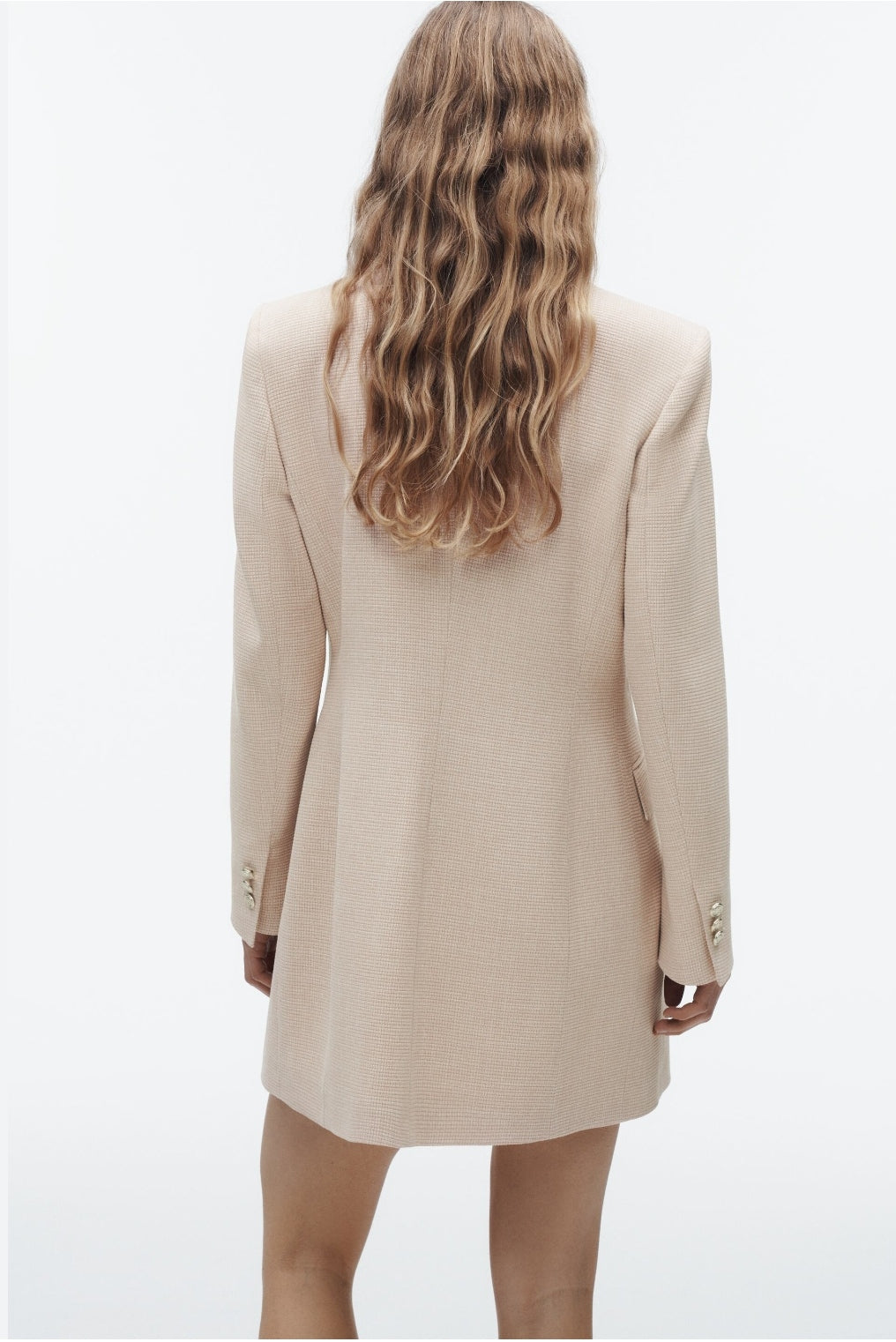 VESTE LONGUE À DOUBLE BOUTONNAGE PINK