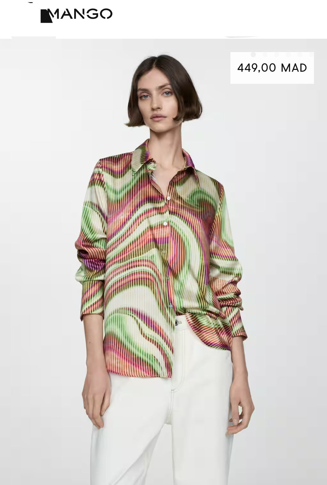 MANGO CHEMISE SATINÉE IMPRIMÉE