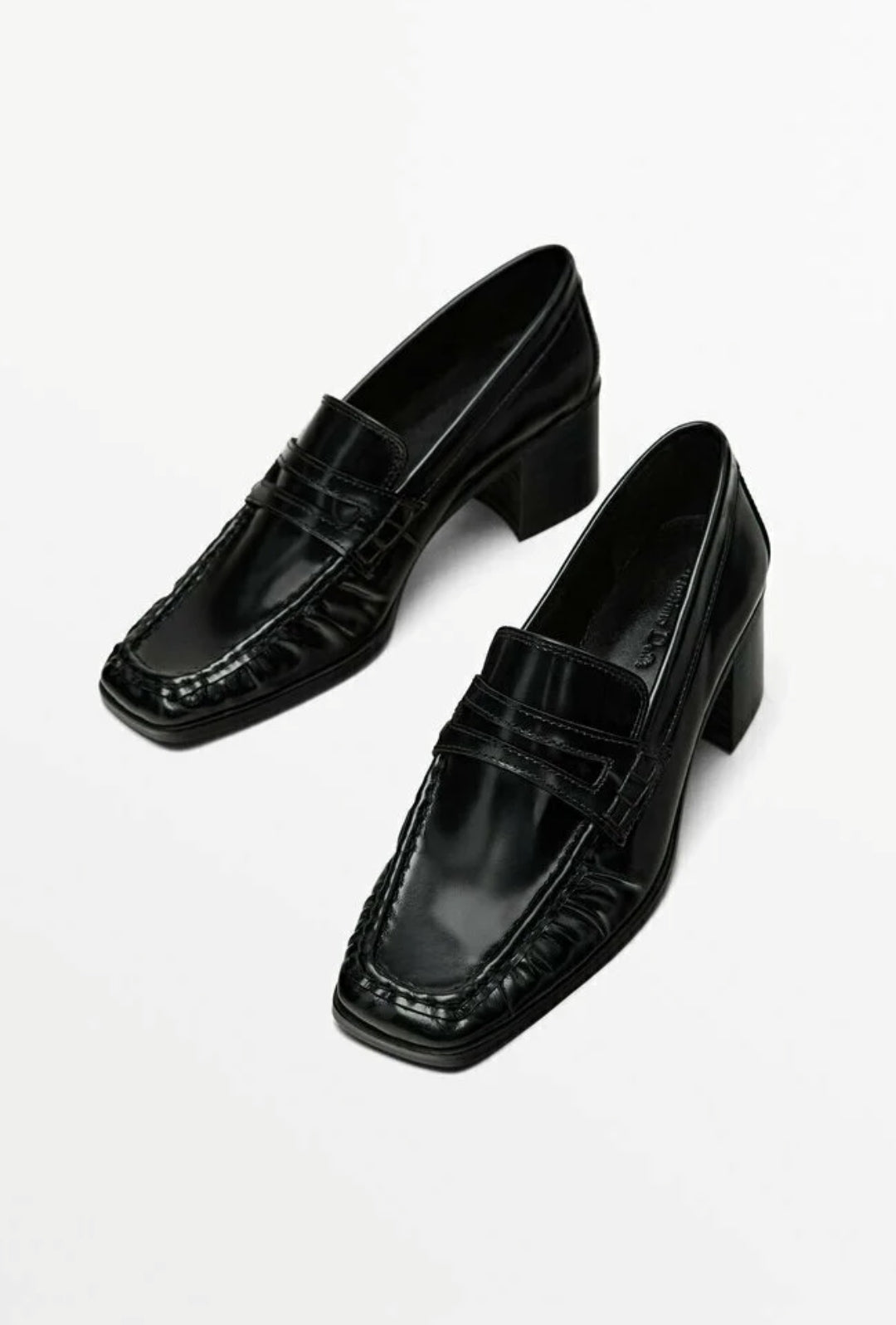 MASSIMO DUTTI MOCASSINS À TALON ET BOUT CARRÉ