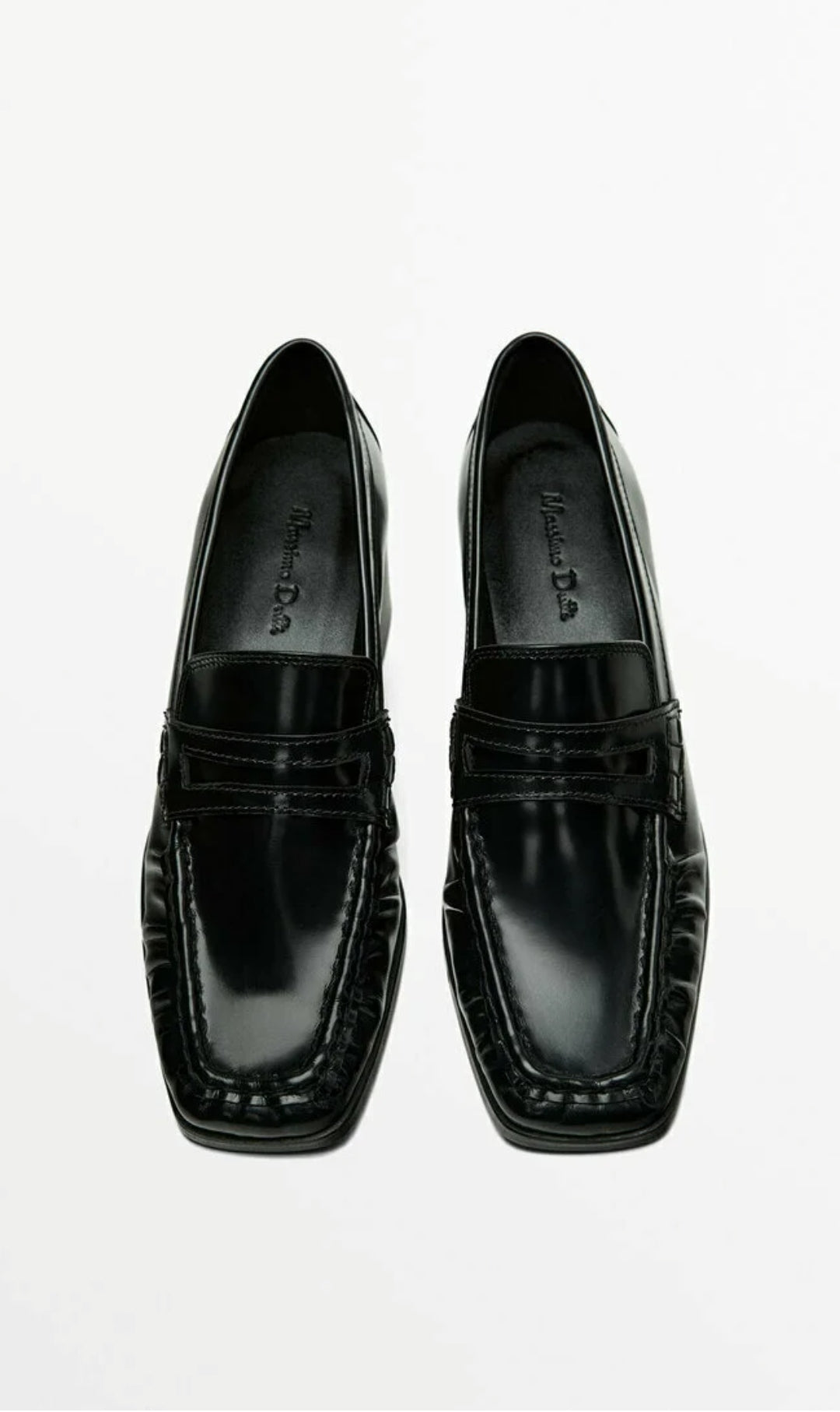 MASSIMO DUTTI MOCASSINS À TALON ET BOUT CARRÉ