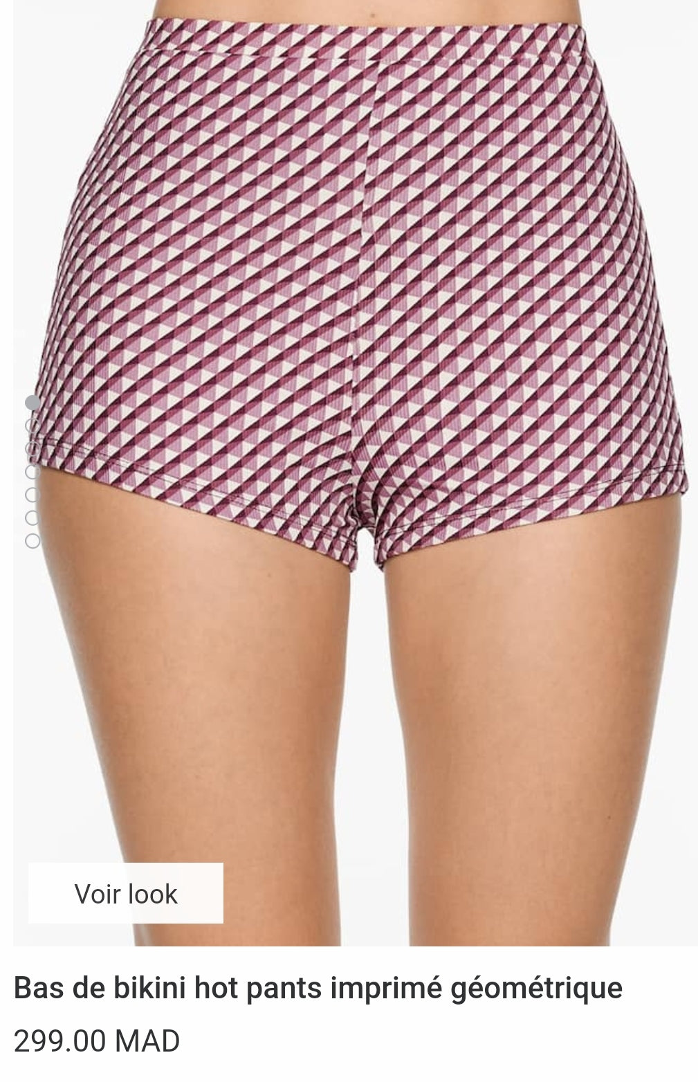 Haut / Bas De Bikini Hot Pants Imprimé Géométrique