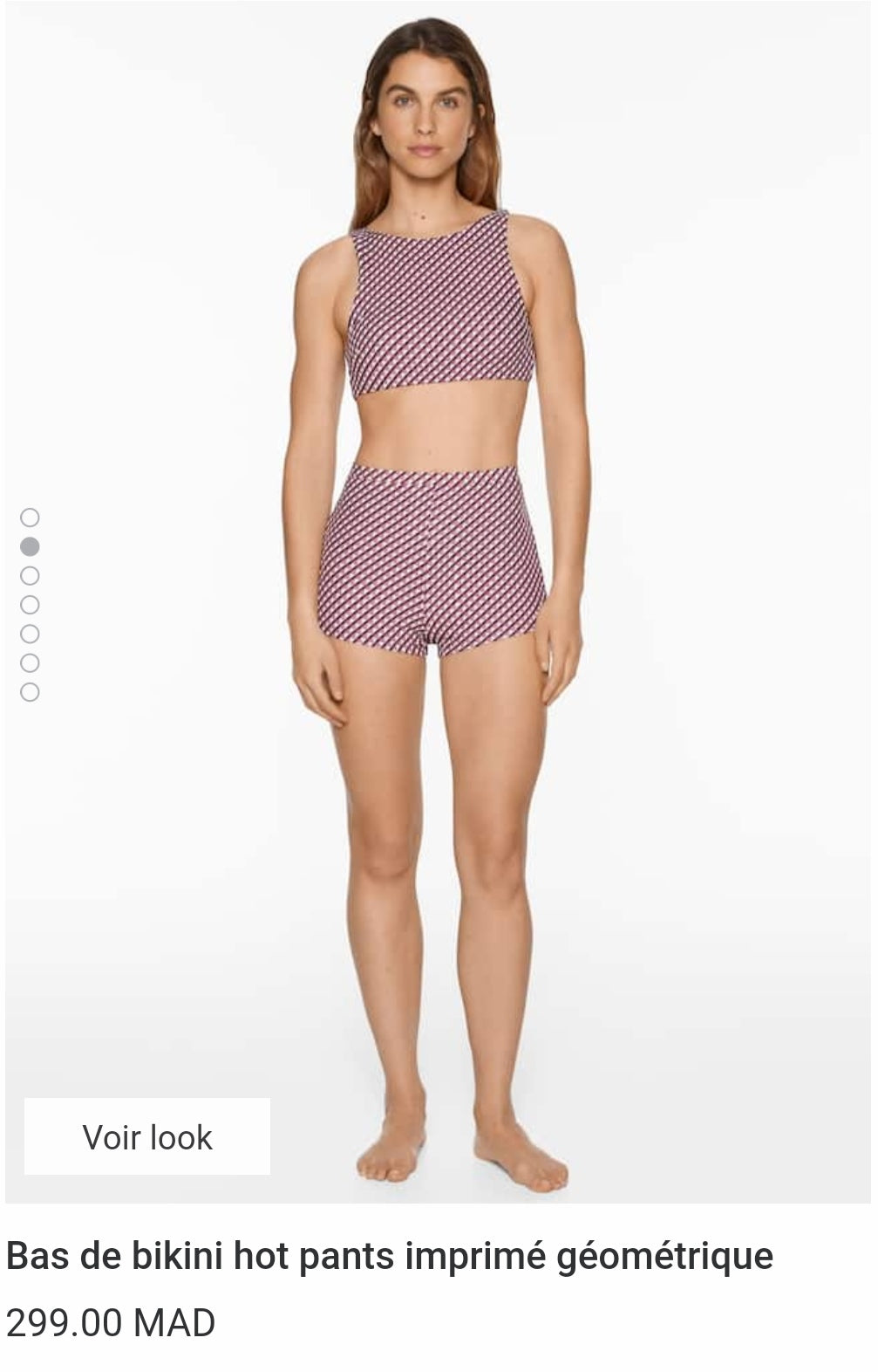 Haut / Bas De Bikini Hot Pants Imprimé Géométrique