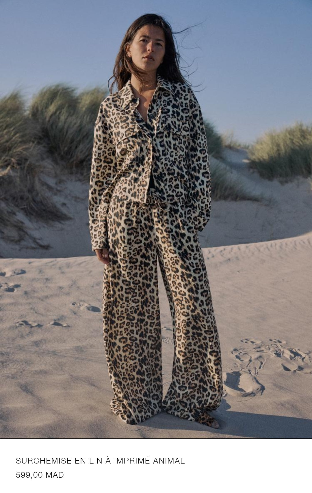 SURCHEMISE EN LIN À IMPRIMÉ ANIMAL 🐆