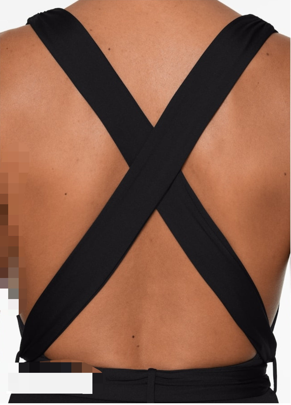 OYSHO MAILLOT DE BAIN TRIANGLE DRAPÉ NOIR