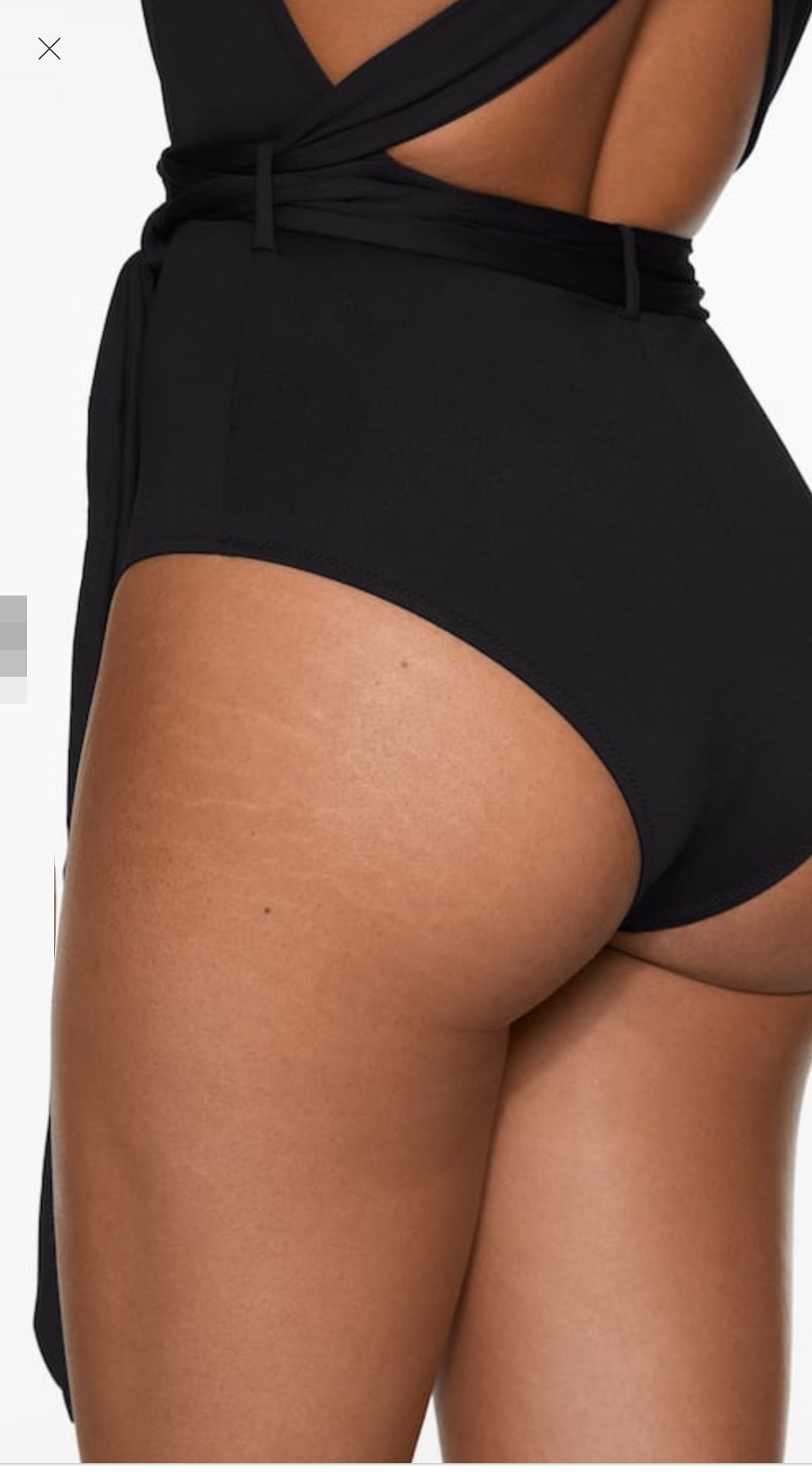 OYSHO MAILLOT DE BAIN TRIANGLE DRAPÉ NOIR