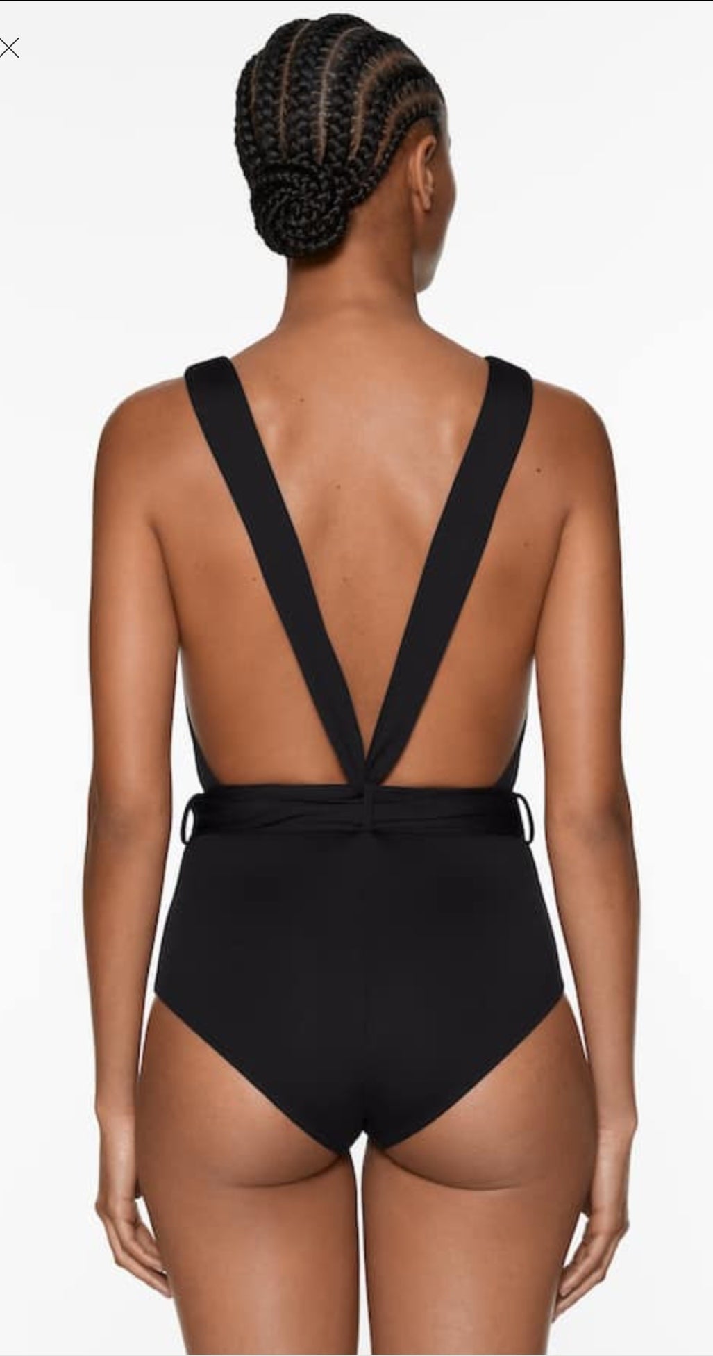 OYSHO MAILLOT DE BAIN TRIANGLE DRAPÉ NOIR
