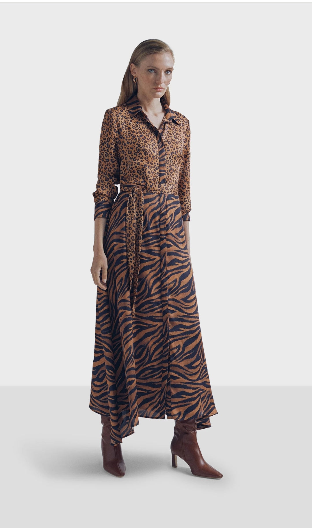 LOLA CASADEMUNT Robe Imprimée Animal Sans Ceinture