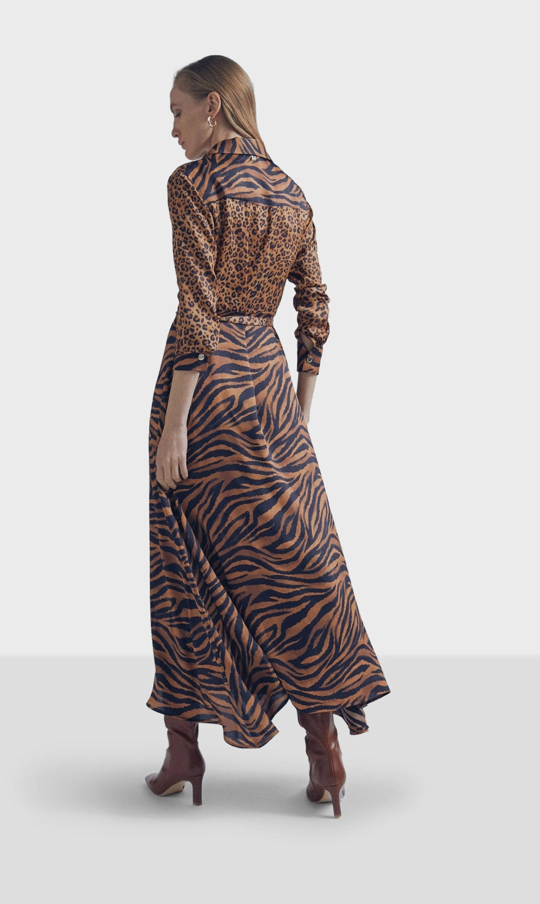 LOLA CASADEMUNT Robe Imprimée Animal Sans Ceinture