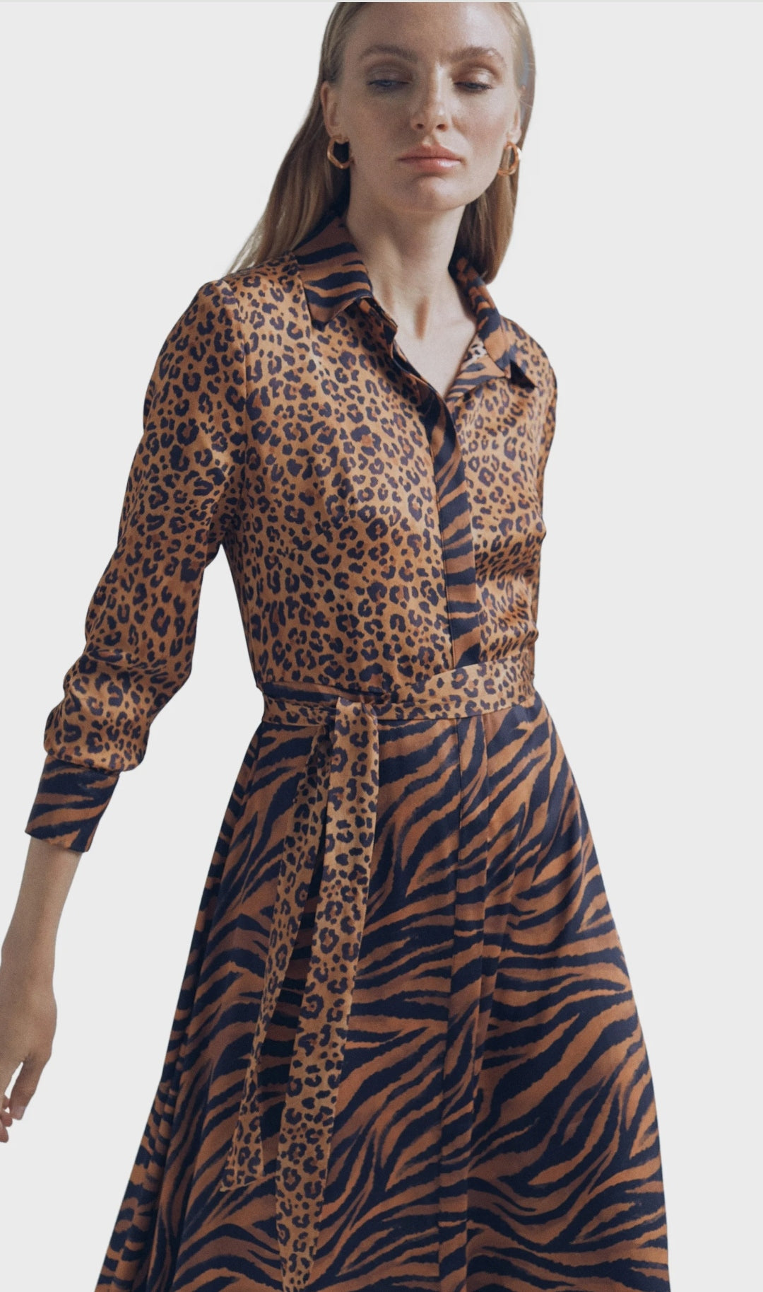 LOLA CASADEMUNT Robe Imprimée Animal Sans Ceinture