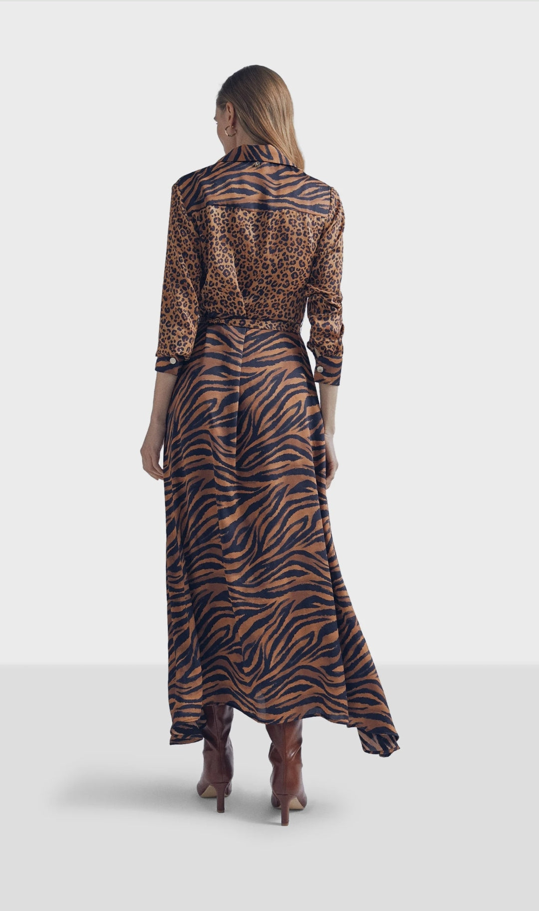 LOLA CASADEMUNT Robe Imprimée Animal Sans Ceinture