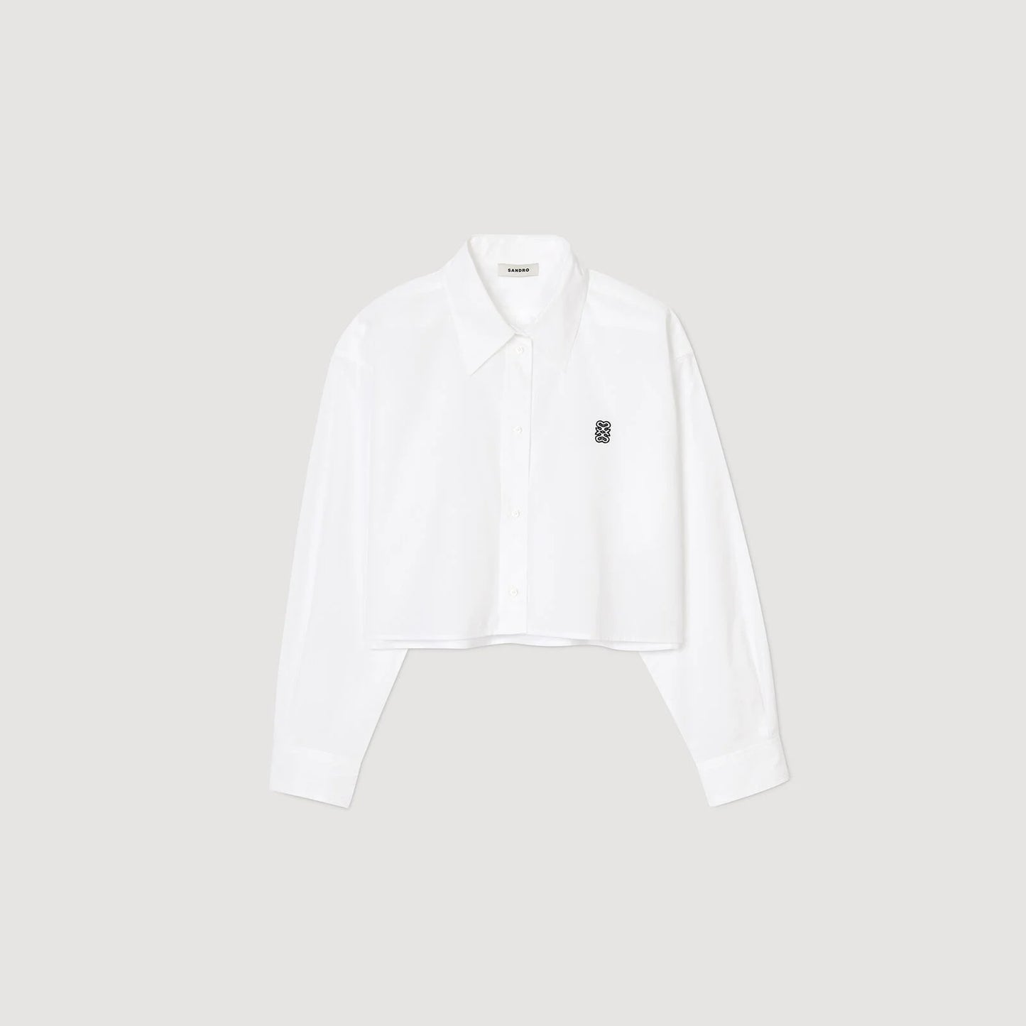 SANDRO CHEMISE COURTE EN POPELINE