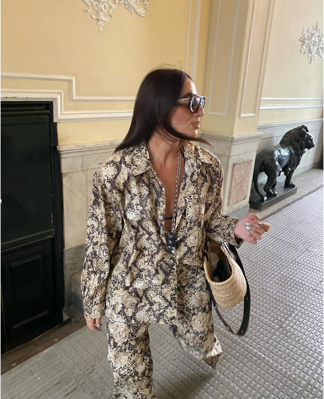 CHEMISE À IMPRIMÉ ANIMAL SERPENT 🐍🐍