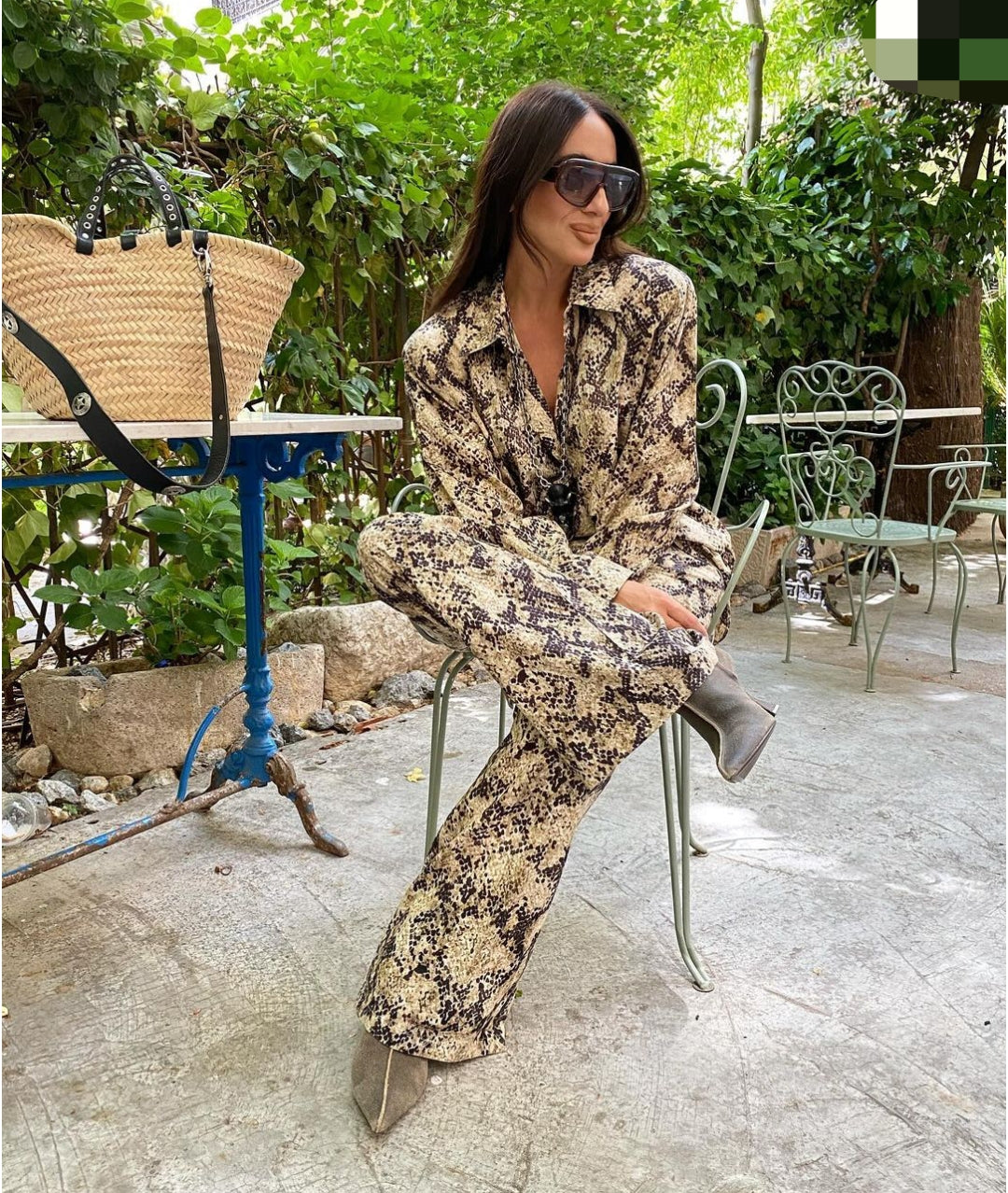 CHEMISE À IMPRIMÉ ANIMAL SERPENT 🐍🐍
