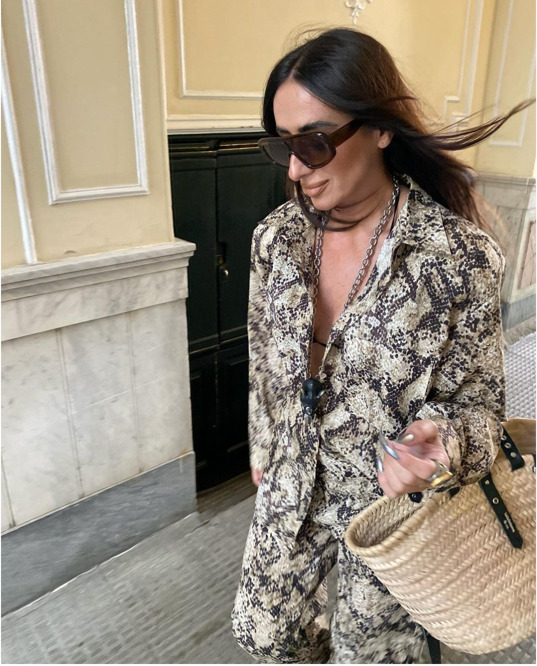 CHEMISE À IMPRIMÉ ANIMAL SERPENT 🐍🐍
