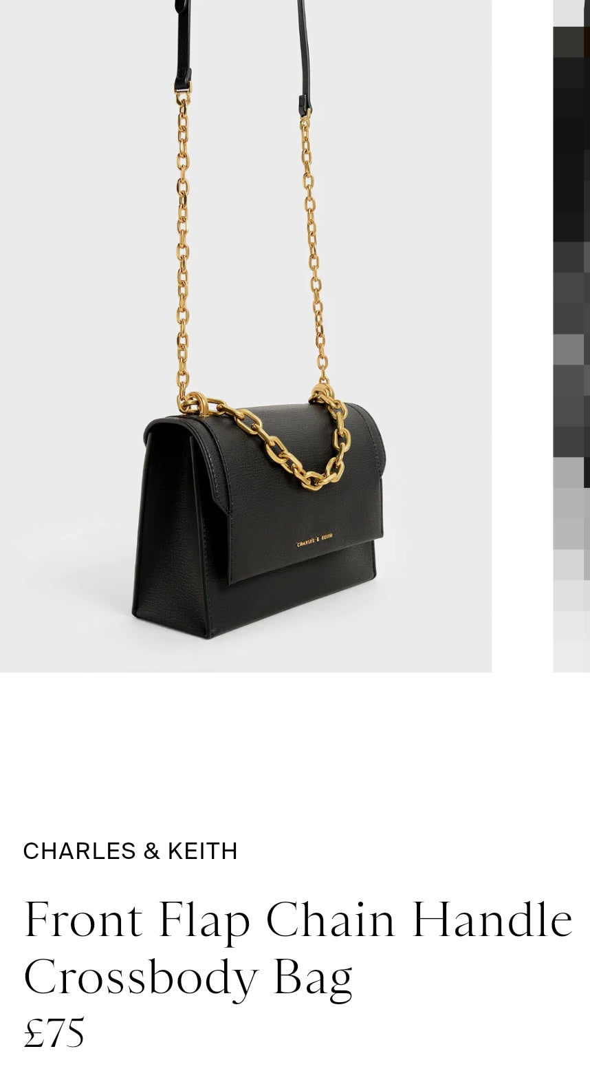 CHARLES & KHEITH Sac Front Flap Chain Handle Crossbody