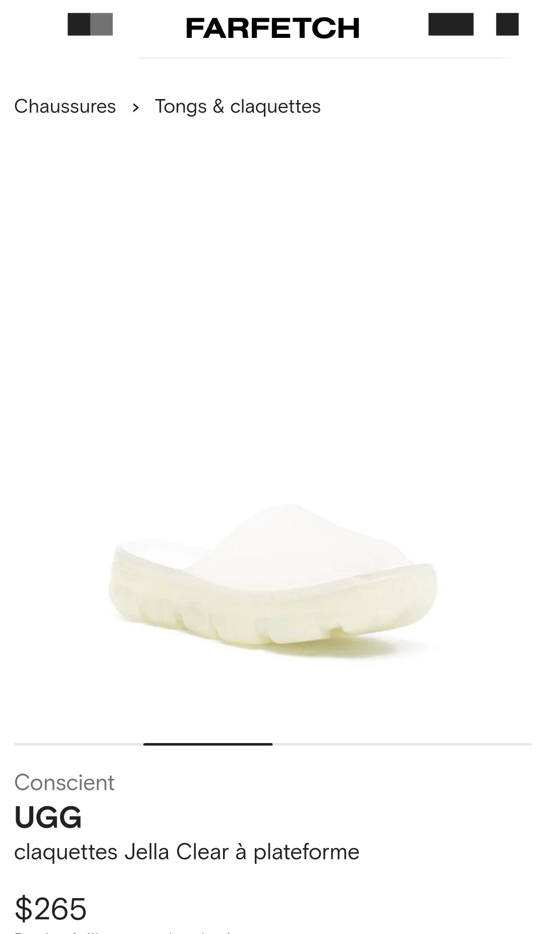 UGG CLAQUETTES JELLA CLEAR À PLATEFORME