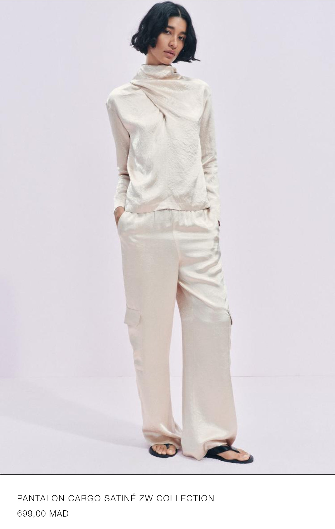 PANTALON CARGO SATINÉ ZW COLLECTION