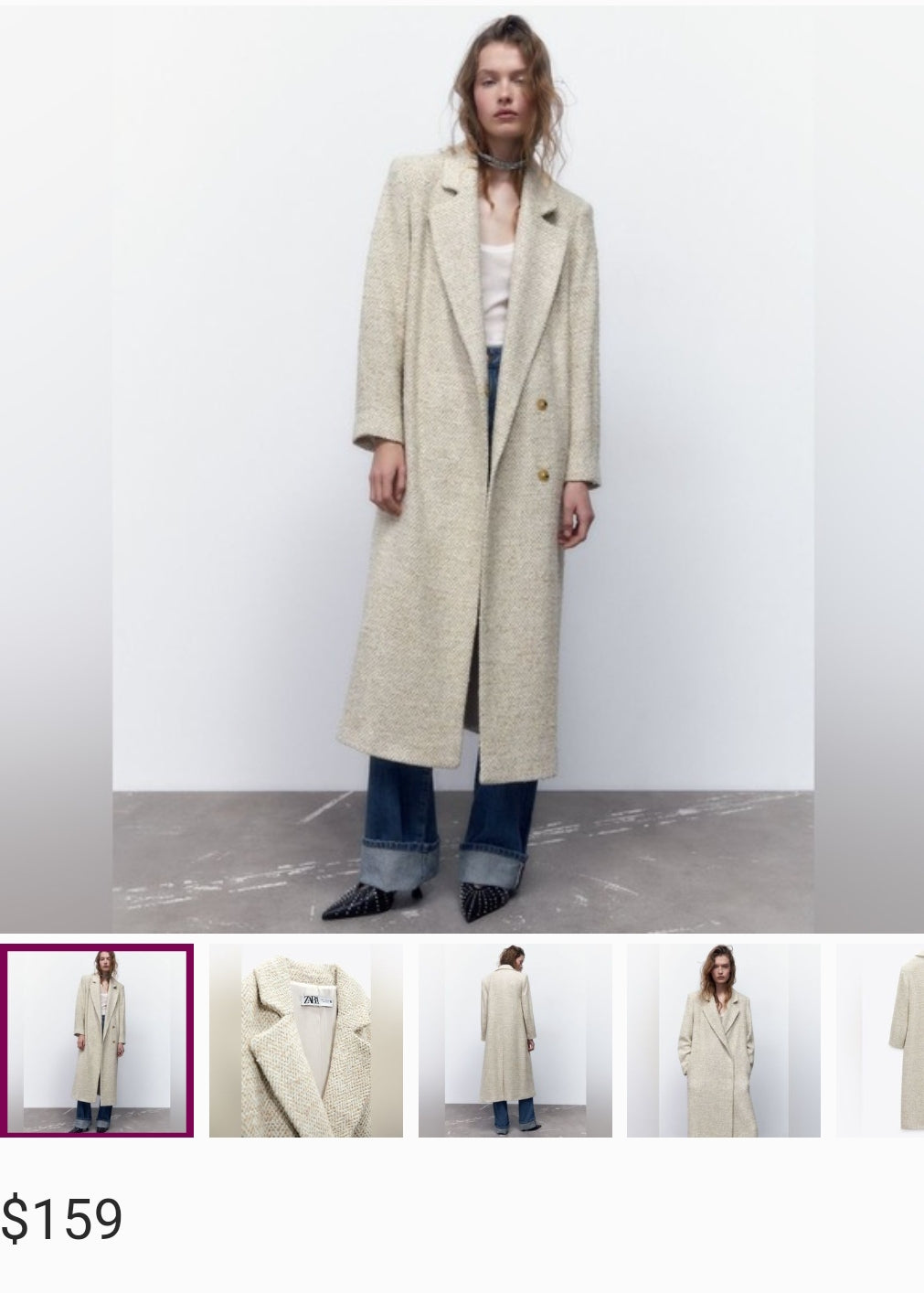 MAXI MANTEAU À CHEVRONS